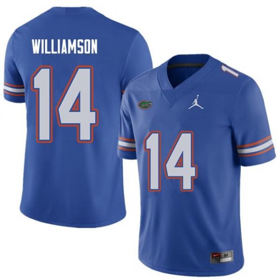 Men's Florida Gators #14 Chris Williamson NCAA Jordan Brand Royal Authentic Stitched College Football Jersey LSJ0862DR